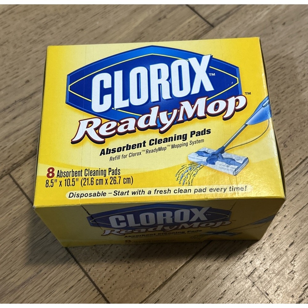 Clorox ReadyMop‎ 8 Refill Pads Absorbent Mopping Pads 8.5x10.5" New Sealed